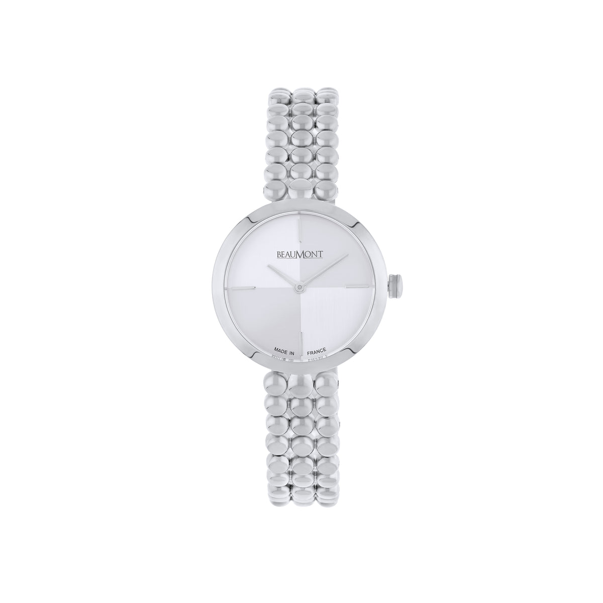 Gold Plated & White Quartz Beaumont Ladies Watch