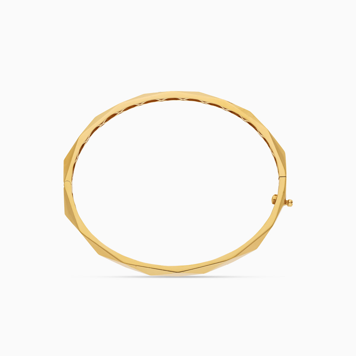 18K Golden Geometric Bangle