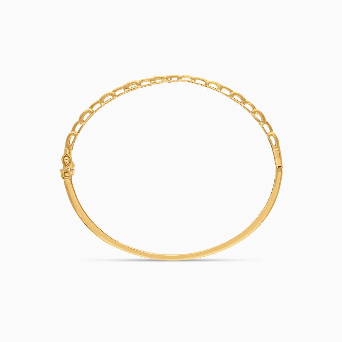 18K Yellow Gold Square Linked Bangle