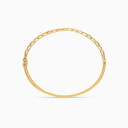 18K Yellow Gold Square Linked Bangle