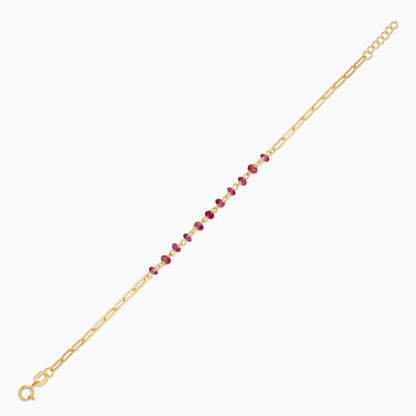 18K Yellow Gold Paperclip Bracelet
