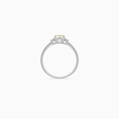 Colour Classic 18K Gold Prasiolite & Natural Diamond Ring
