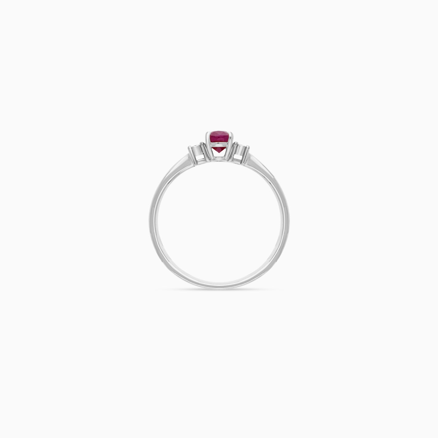 Colour Classic Natural Diamonds and Ruby 18k Gold Ring