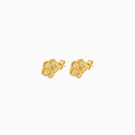 Farfalla 18K Gold Kids Flower Earrings by Jawhara