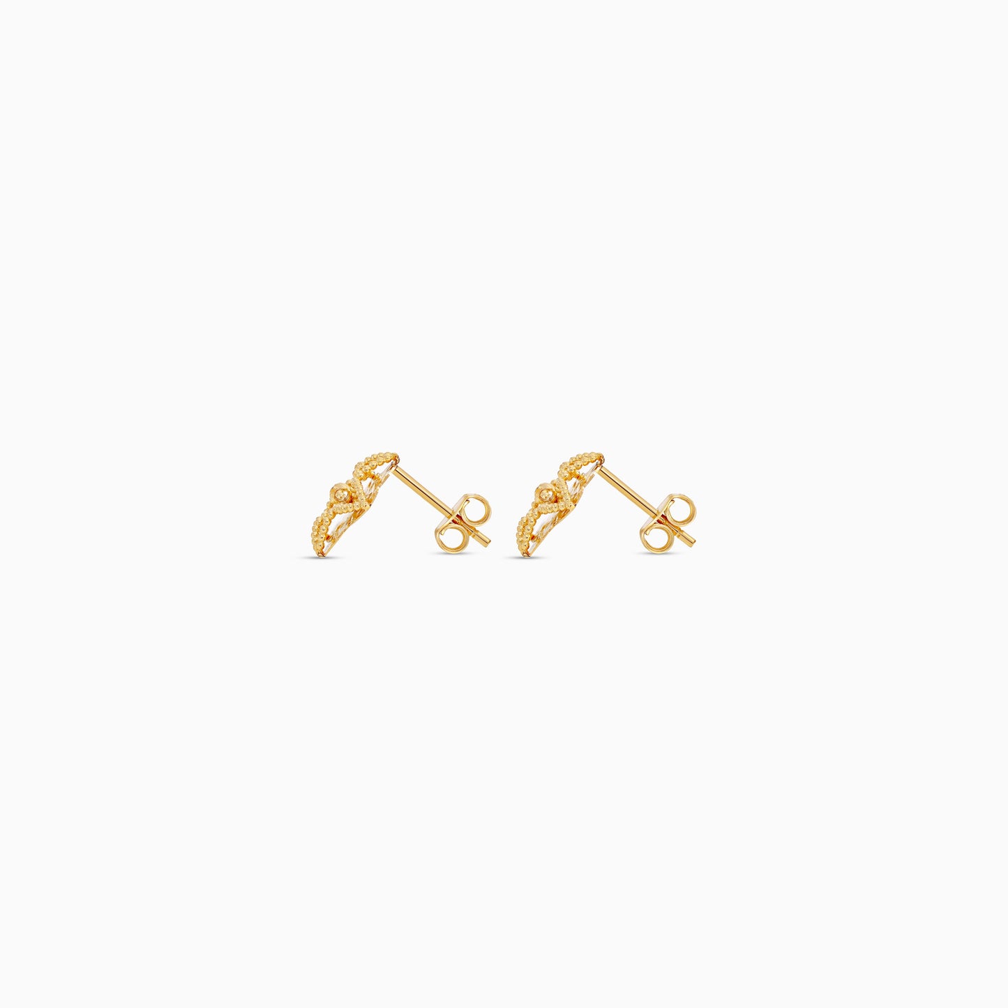 18k Yellow Gold Kids Flower Earrings | Farfalla Gold Kids Collection