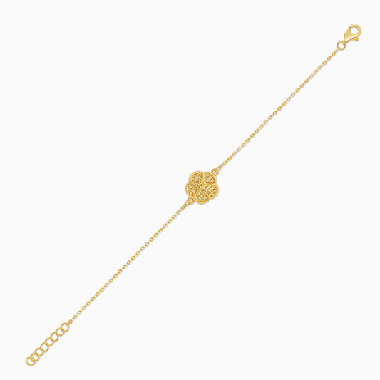Farfalla 18K Yellow Gold Kids Flower Bracelet