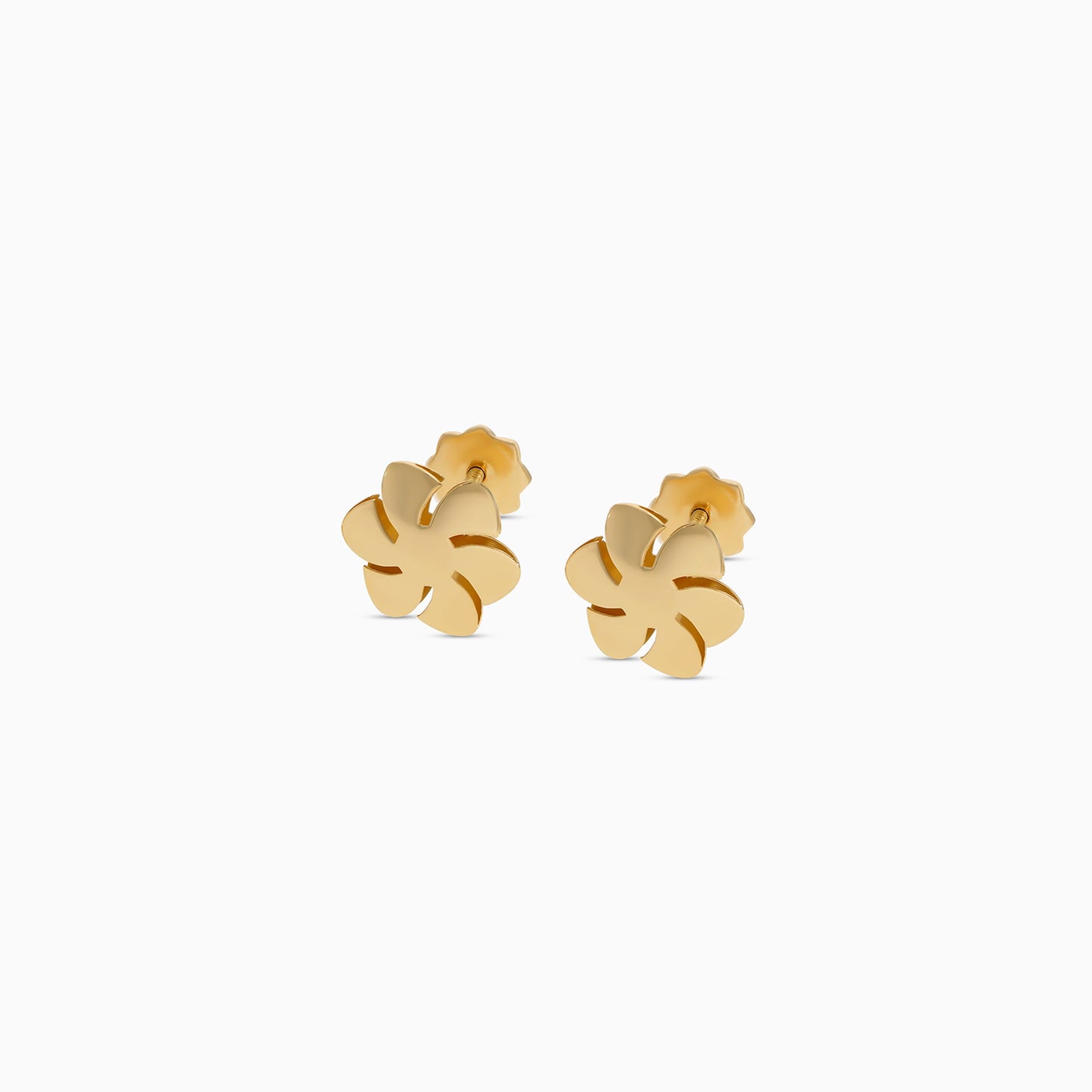 18K Yellow Gold Flower Earrings | Spanish Kids Collection