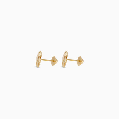 18K Yellow Gold Flower Earrings | Spanish Kids Collection