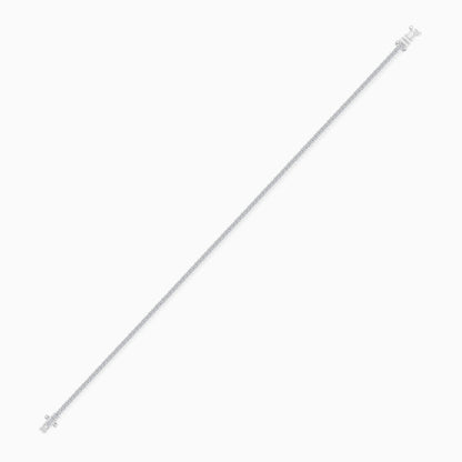 18K White Gold Decorated with Full Eternity Natural Diamond stones 1.0-carat Classic Setting Tennis Bracelet