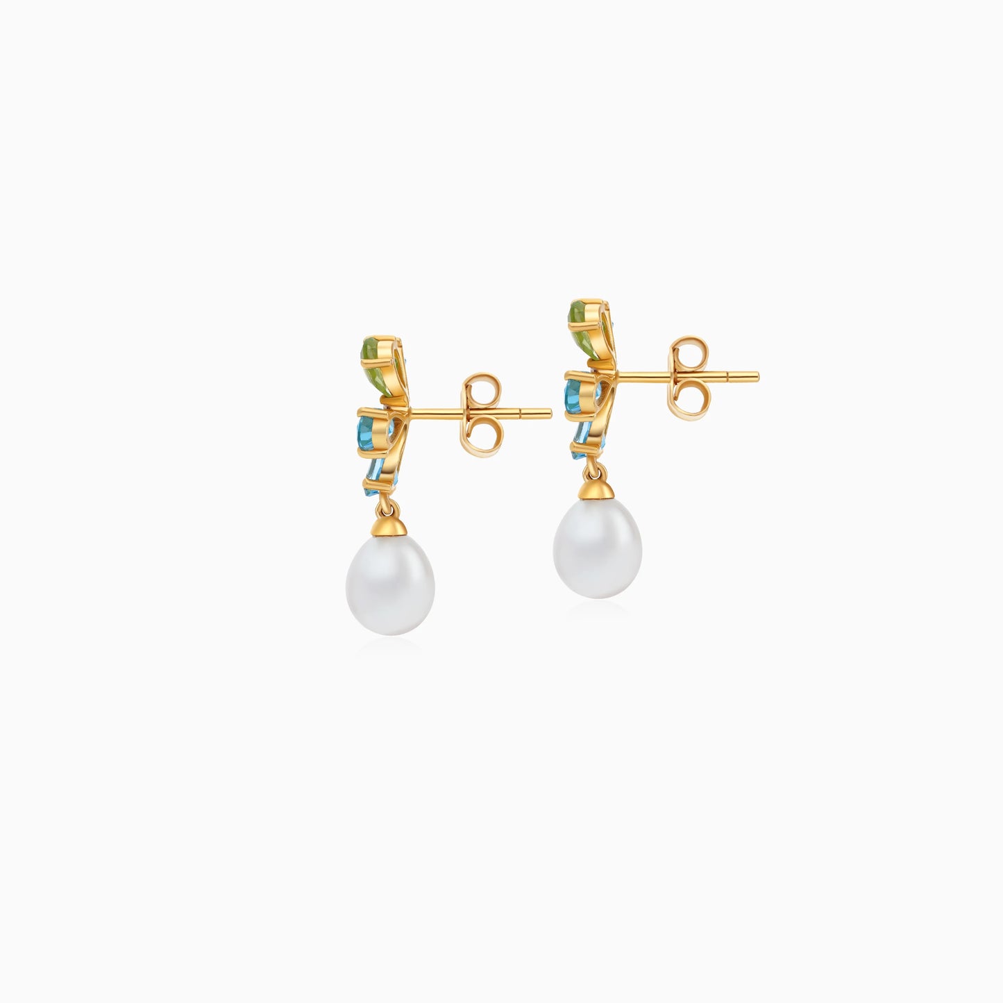 قلادة من الذهب الأصفر عيار 18 قيراطًا مرصعة باللؤلؤ والألماس والأحجار الكريمة - مجموعة دانا