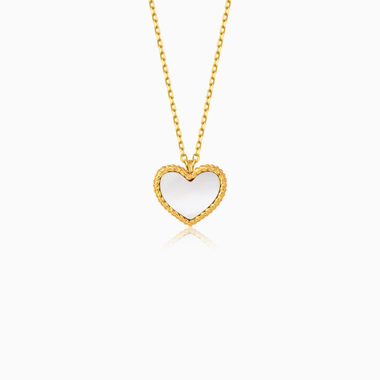 Vivante MOP Heart-shaped 18k Yellow Gold kids Necklace
