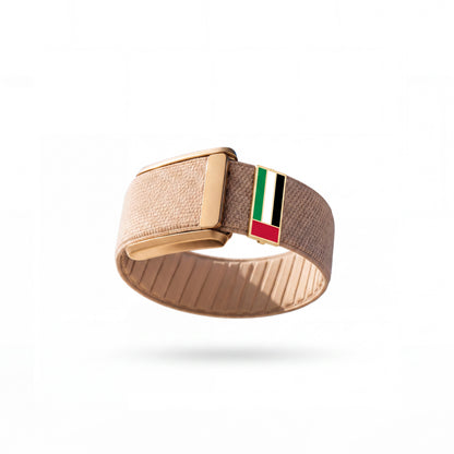 18k Yellow Gold Wearable Strap Accessory UAE Flag Pin