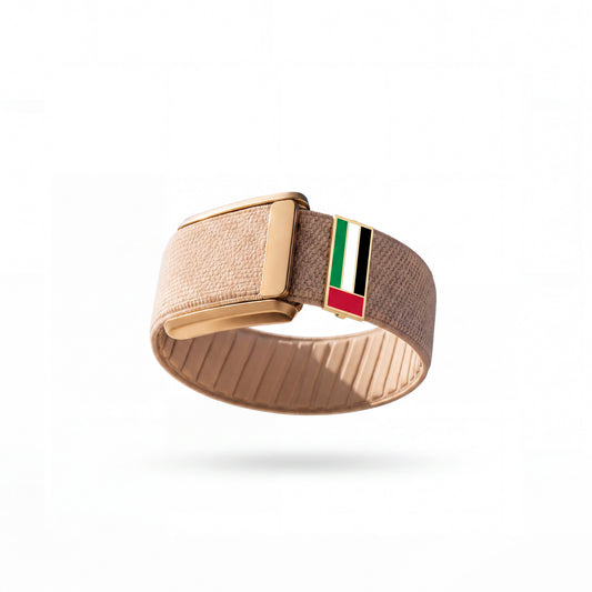 18k Yellow Gold Wearable Strap Accessory UAE Flag Pin