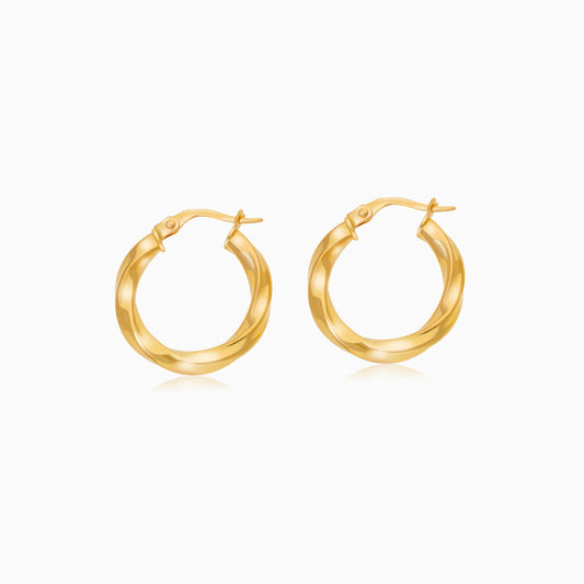 18K YELLOW GOLD EARRINGS IN Round SHAPE