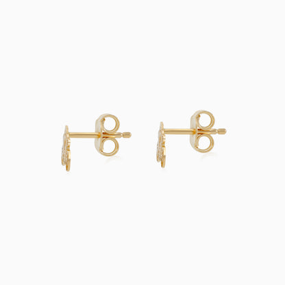 18k Yellow Gold Disney Princess Cinderella Carriage Earrings for Kids | Disney Collection