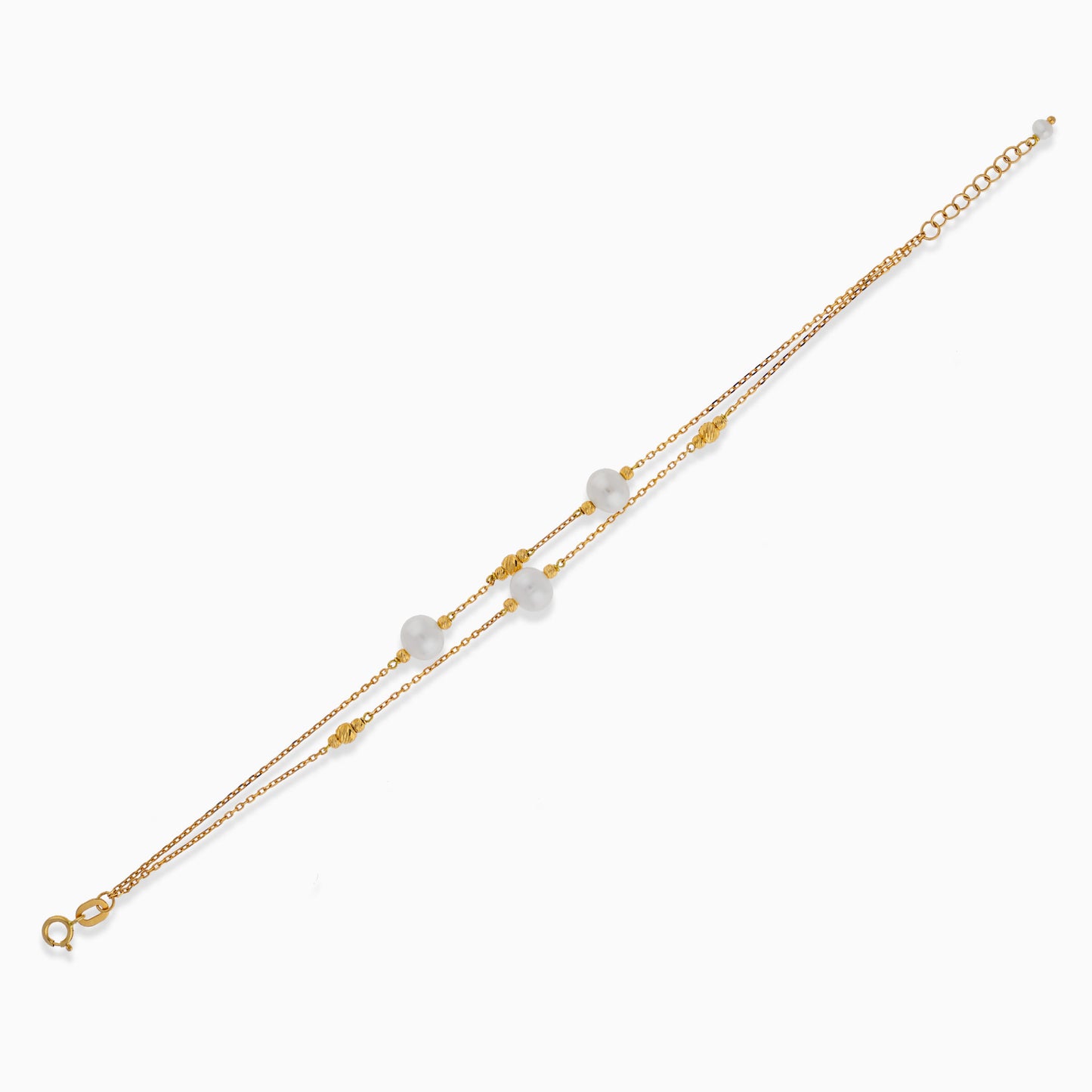18k Yellow Gold Bracelet with Pearls | Danah Collection