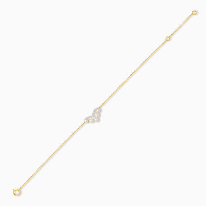 سوار من الذهب الأصفر عيار 18 قيراطًا مرصع بالألماس واللؤلؤ - مجموعة دانا