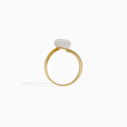 18K Yellow Gold Ring with pearls - Danah Collection