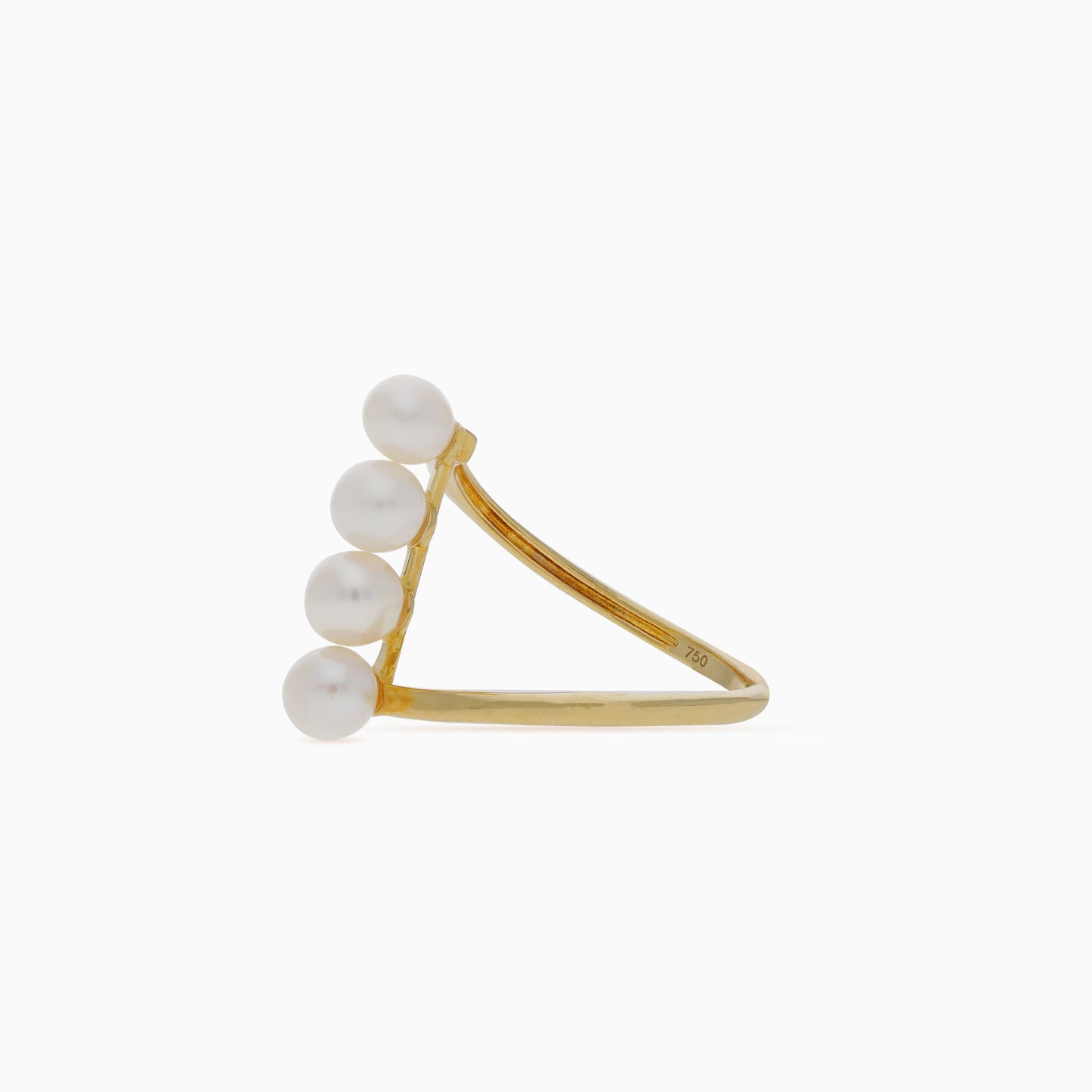 18K Yellow Gold Ring with pearls - Danah Collection
