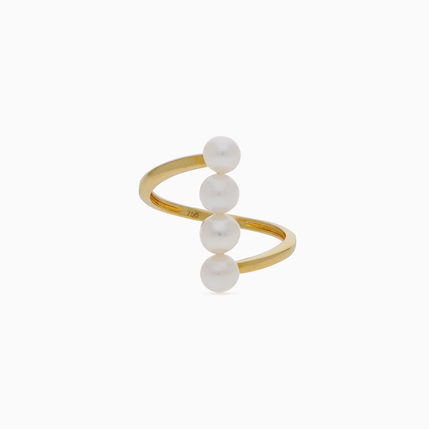 18K Yellow Gold Ring with pearls - Danah Collection