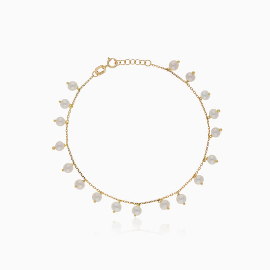 18k yellow gold bracelet decorated with pearls - Danah collection
