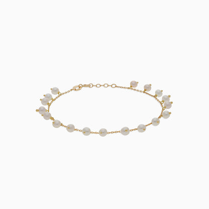18k yellow gold bracelet decorated with pearls - Danah collection