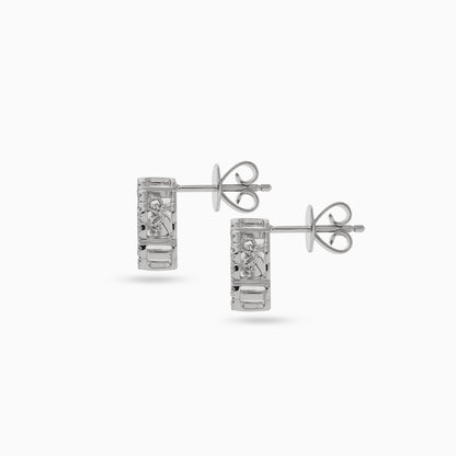 18k White Gold Dancing Diamond Earrings