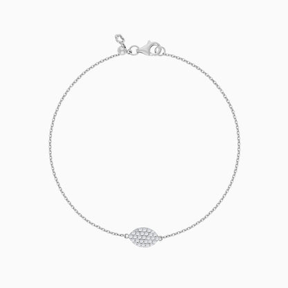 18K White Gold Bracelet with natural Diamond