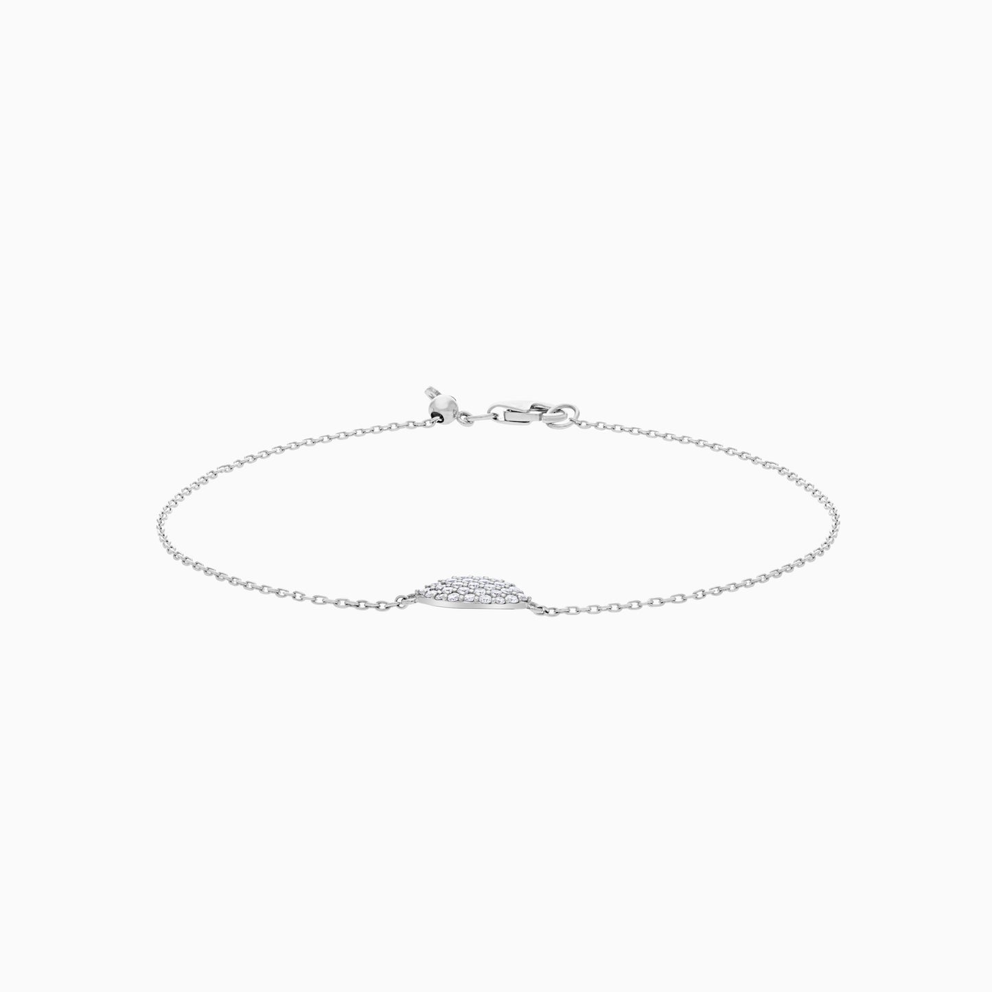 18K White Gold Bracelet with natural Diamond