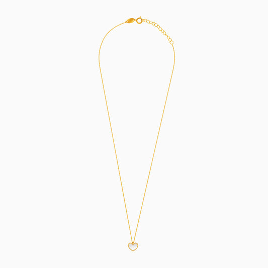 Vivante MOP Heart-shaped 18k Yellow Gold kids Necklace