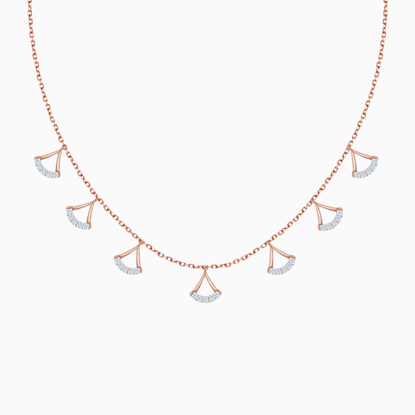 elegant 18k rose gold natural diamond choker