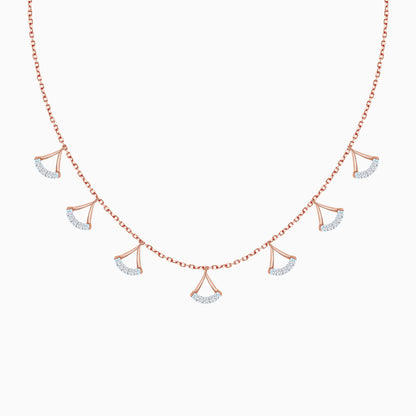 elegant 18k rose gold natural diamond choker