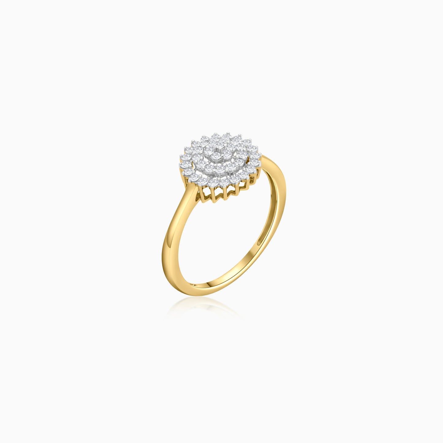 18K Yellow Gold Ring with Natural Diamonds from Scala Collection