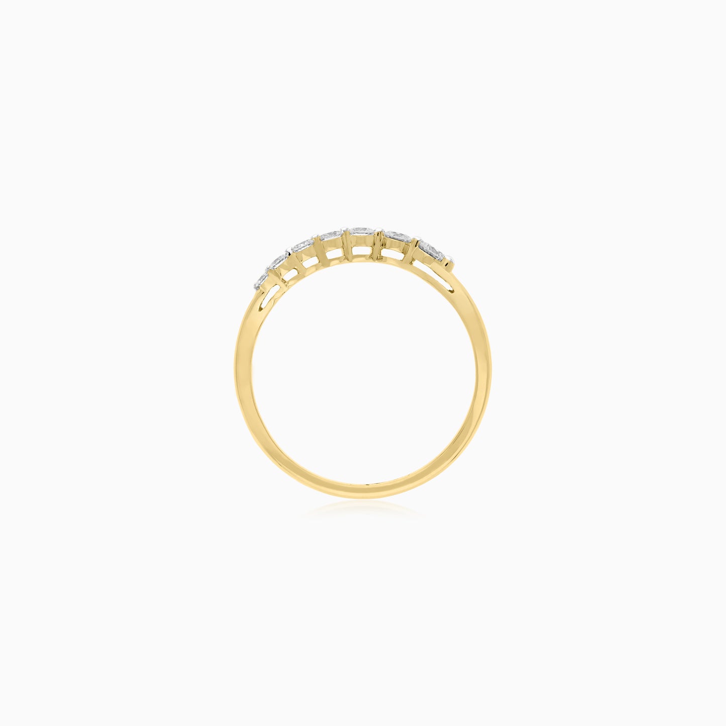 18K Yellow Gold Ring with Natural Diamonds | Dunyati Collection