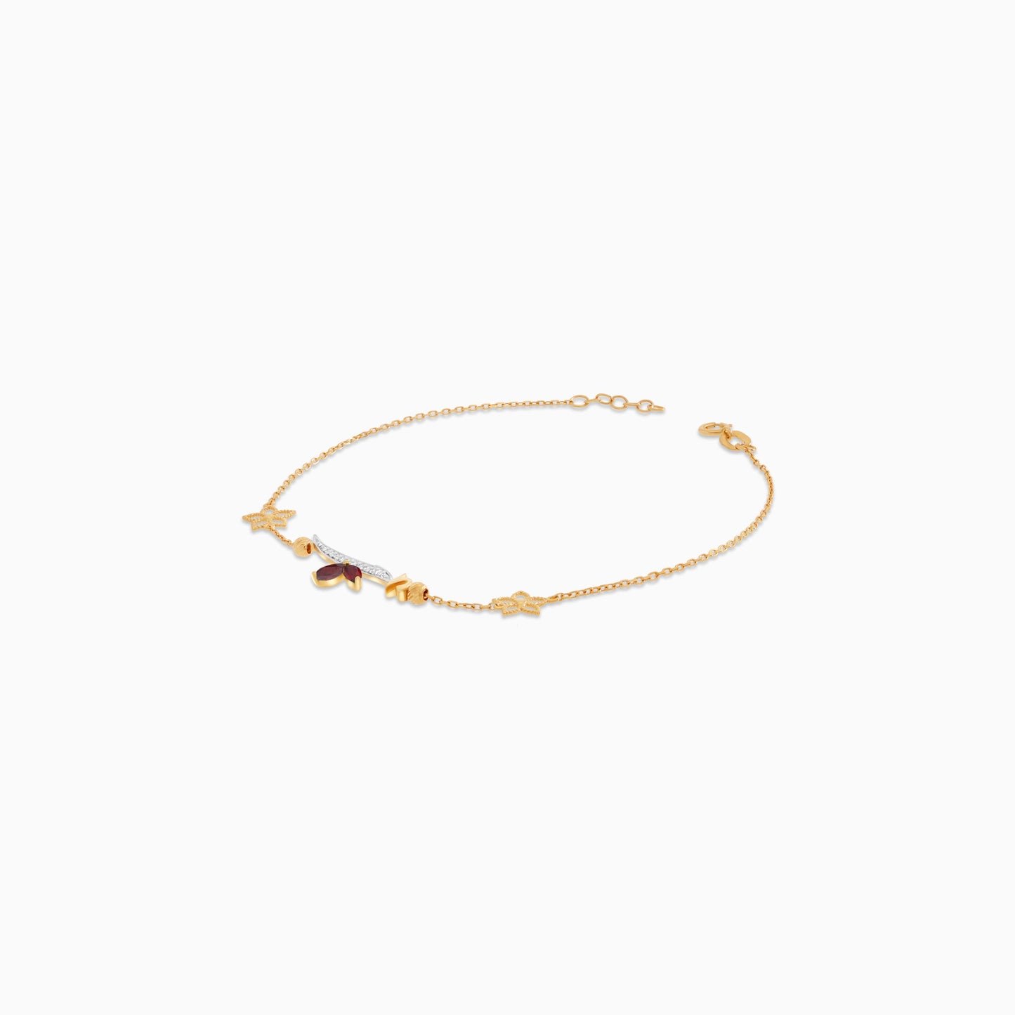 18K Yellow Gold Bracelet with Arabic Letter 'Alif' | Horoufi Diamond Collection