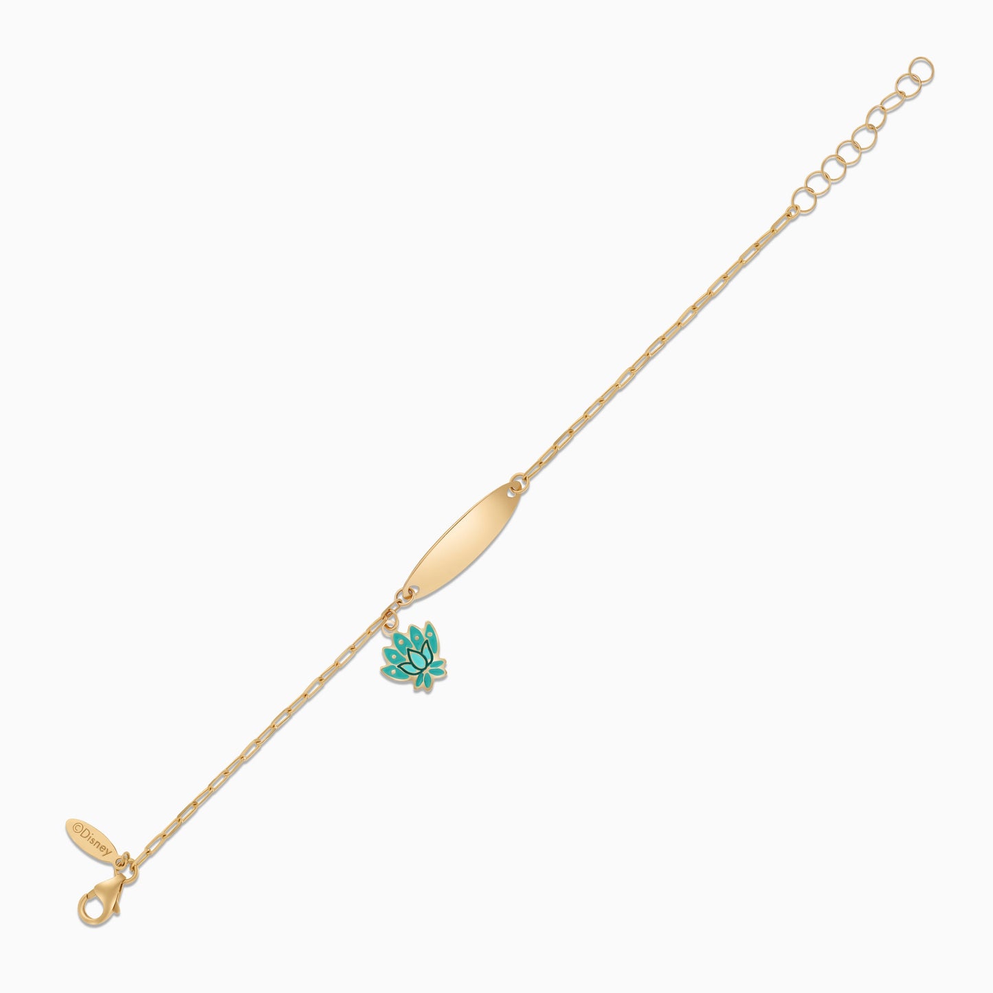 18k Yellow Gold Disney Princess Jasmine Flower I-D Bracelet with Enamel | Disney Collection