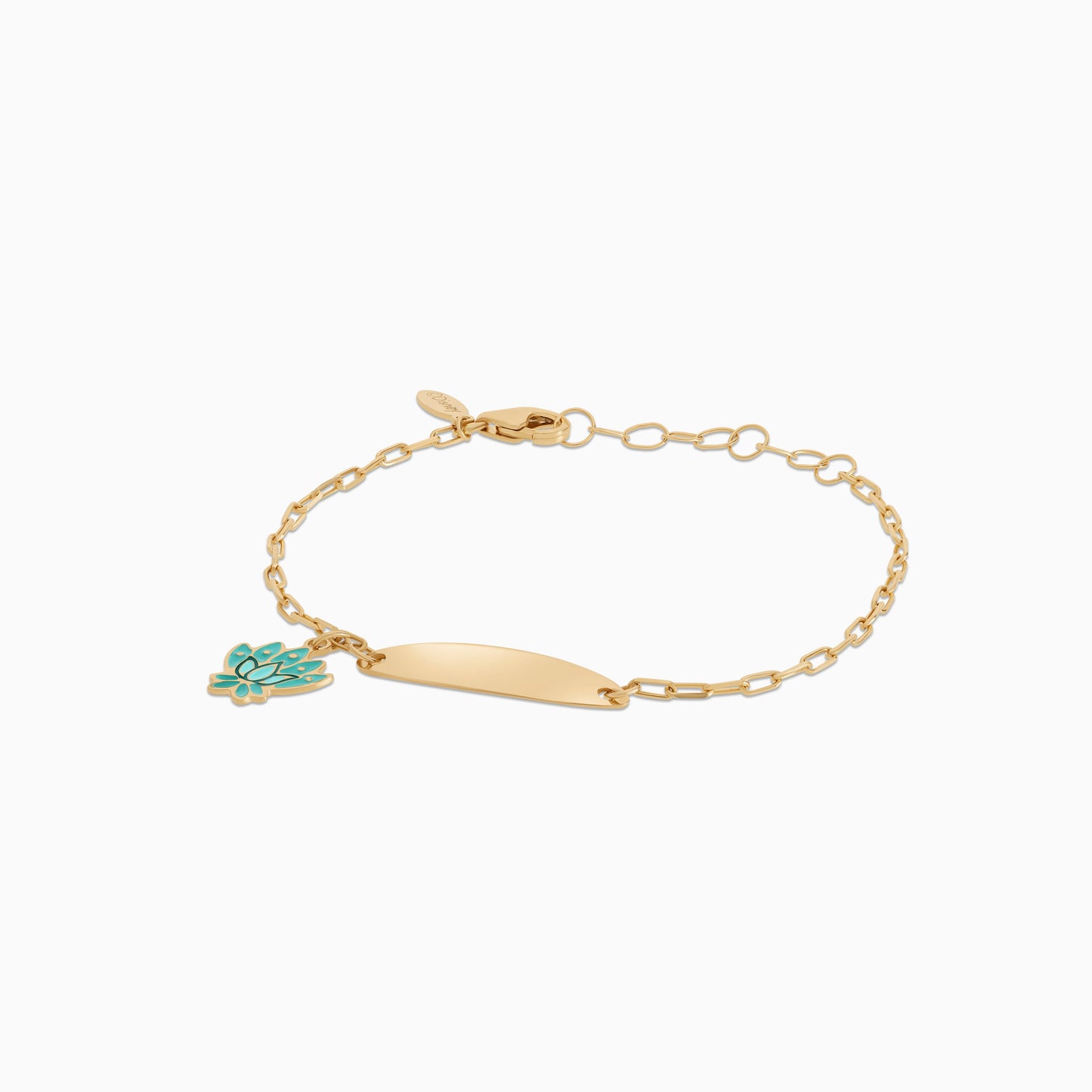 18k Yellow Gold Disney Princess Jasmine Flower I-D Bracelet with Enamel | Disney Collection