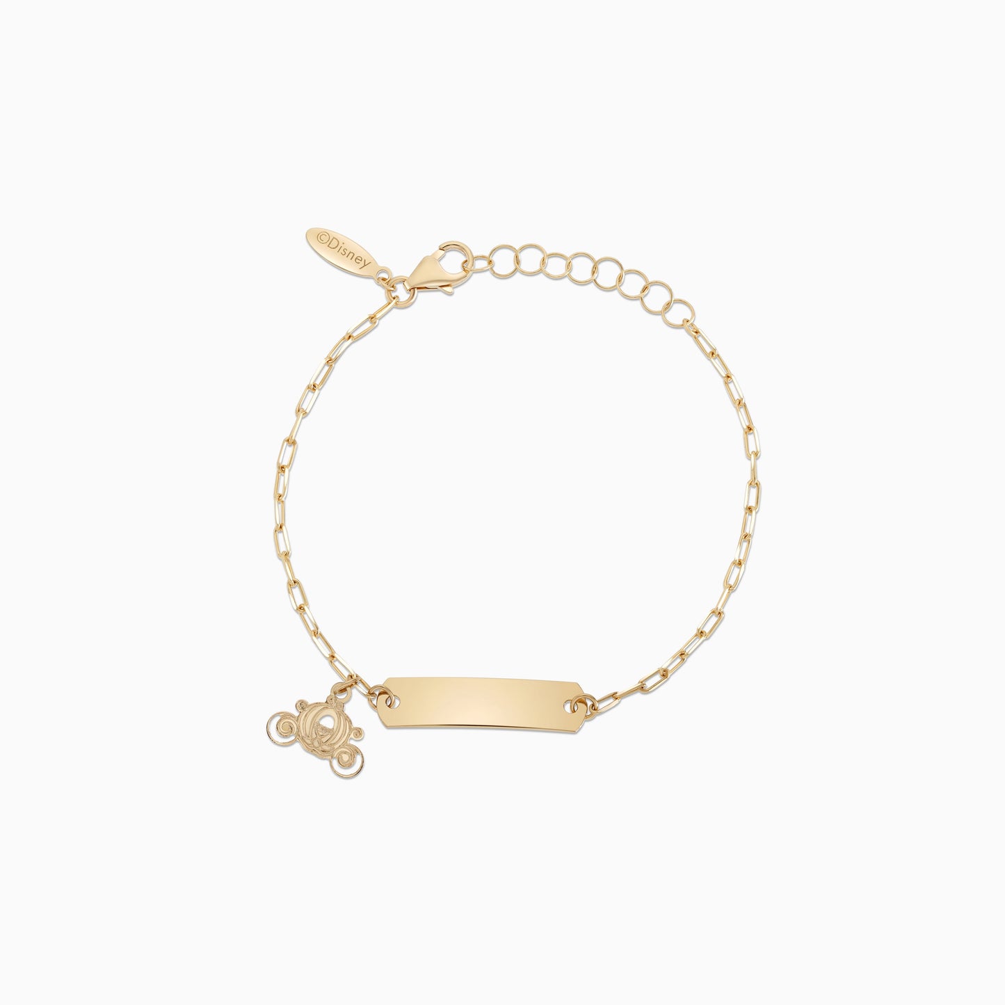 Disney Princess Cinderella Carriage I-D Bracelet in 18k Yellow Gold