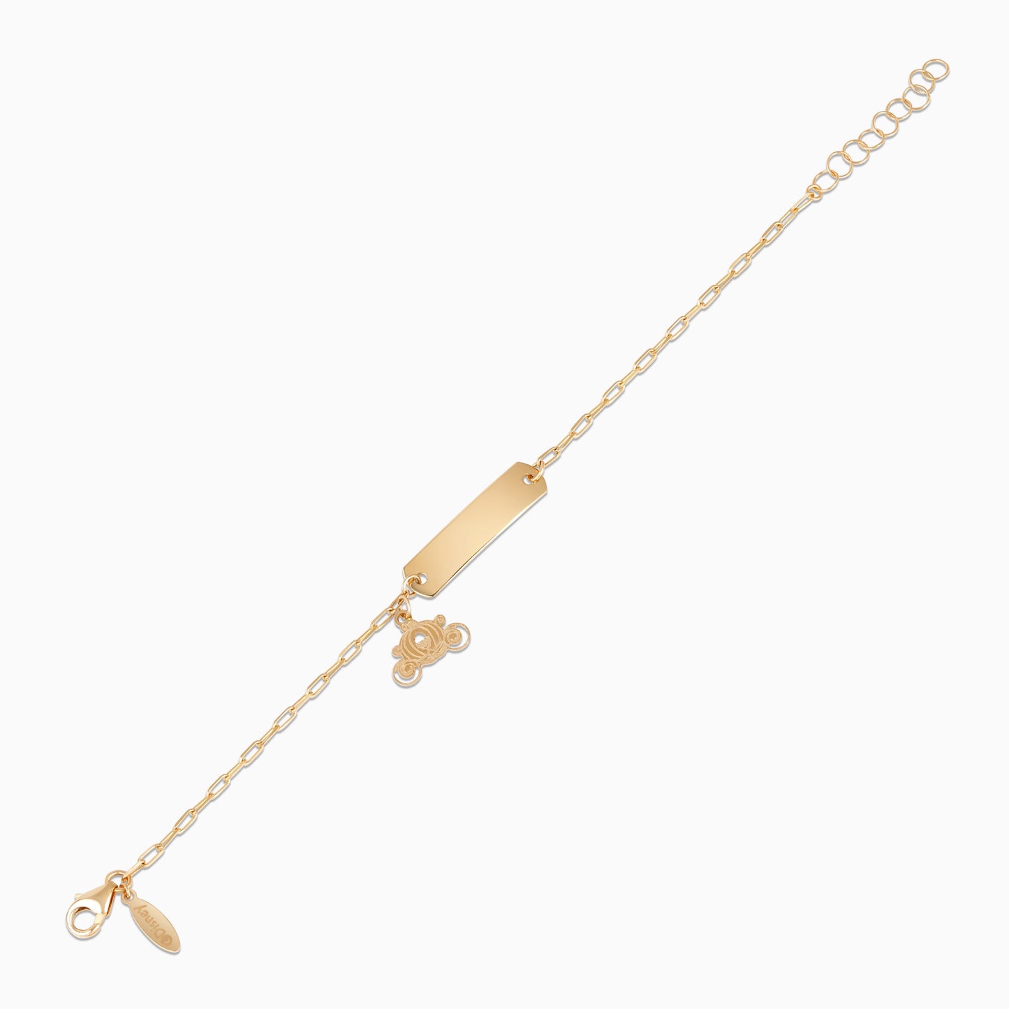 Disney Princess Cinderella Carriage I-D Bracelet in 18k Yellow Gold