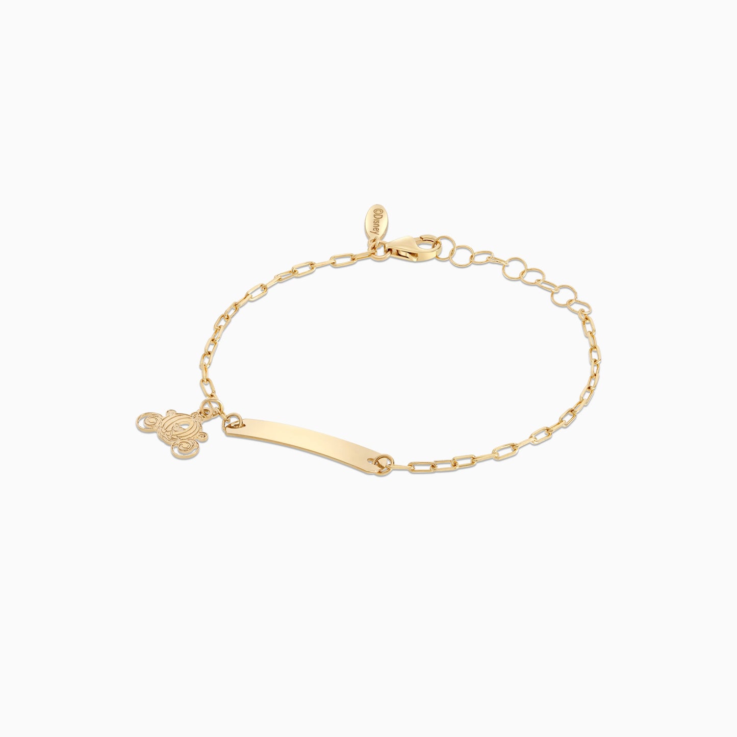 Disney Princess Cinderella Carriage I-D Bracelet in 18k Yellow Gold