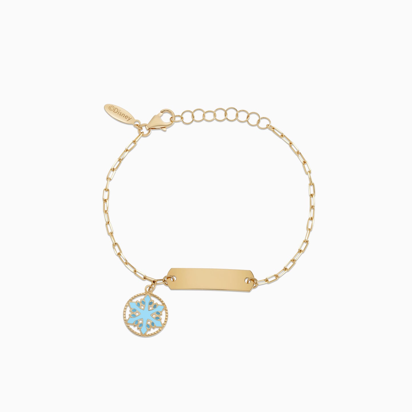 18k Yellow Gold Snowflake I-D Bracelet for Kids | Disney Collection