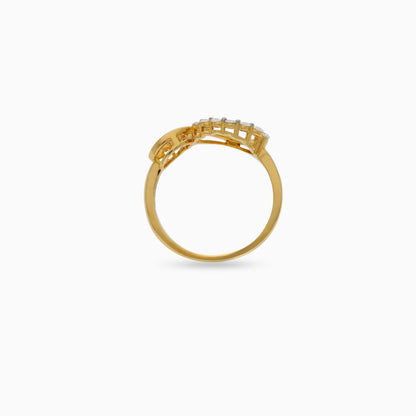 18K Yellow Gold Infinity Ring with Natural Diamonds – Dunyati Collection