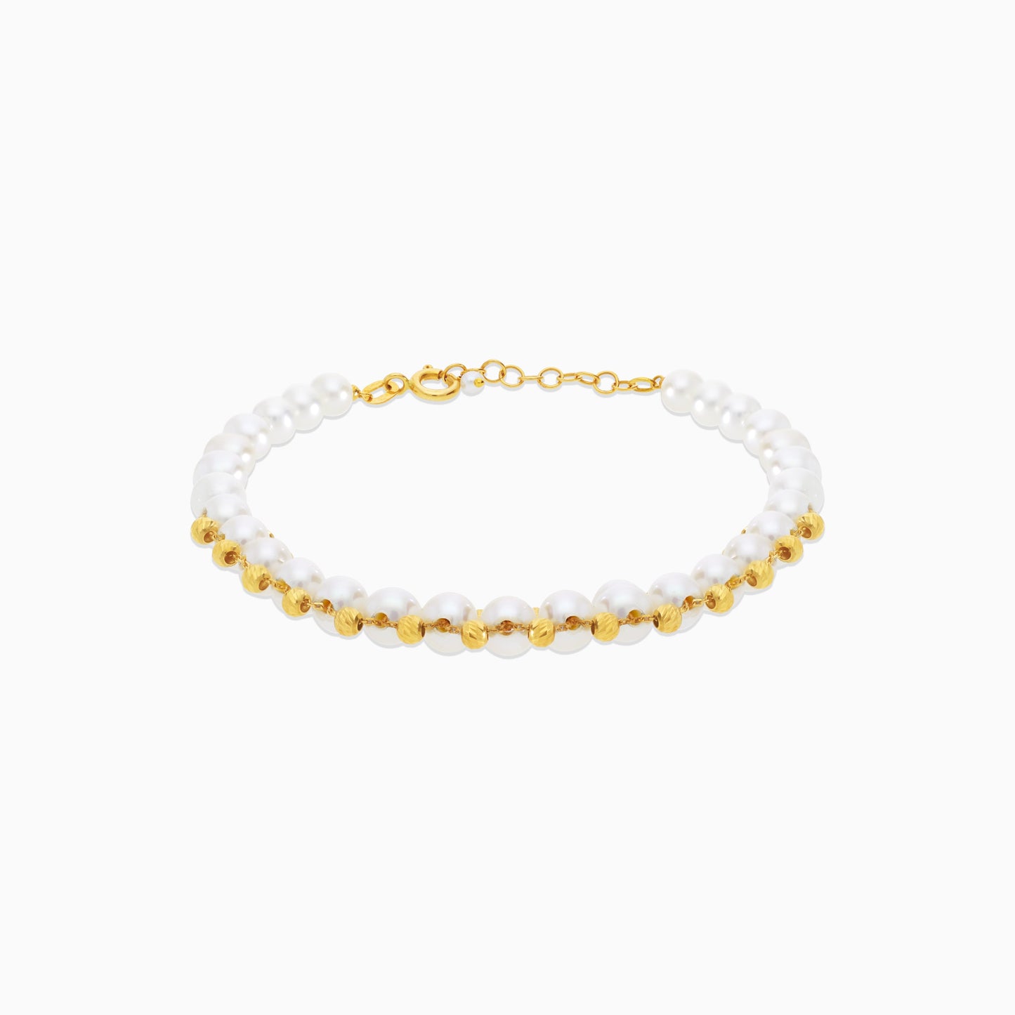 Yellow Gold Bracelet with Pearls for Women – From Danah