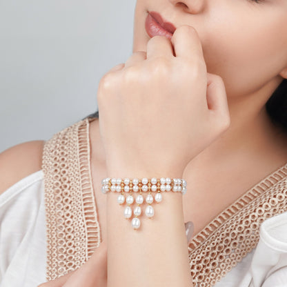 18K Yellow Gold Pearl Bracelet From Danah