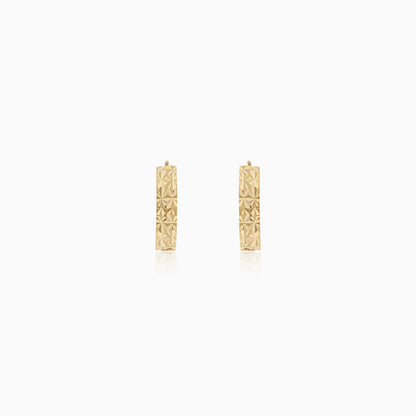 18K Gold Hoops Piercing Earrings
