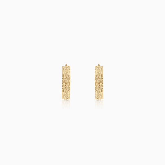 18K Gold Hoops Piercing Earrings