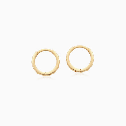 18K Gold Hoops Piercing Earrings