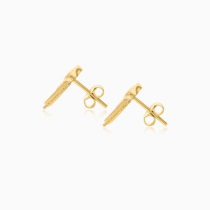 Shnaf Collection 18K Yellow Gold Half Circle Earrings