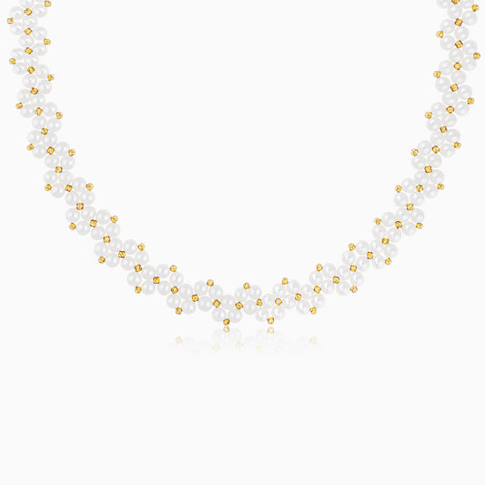 18K Yellow Gold Choker Adorned with Pearls from the Danah Collection