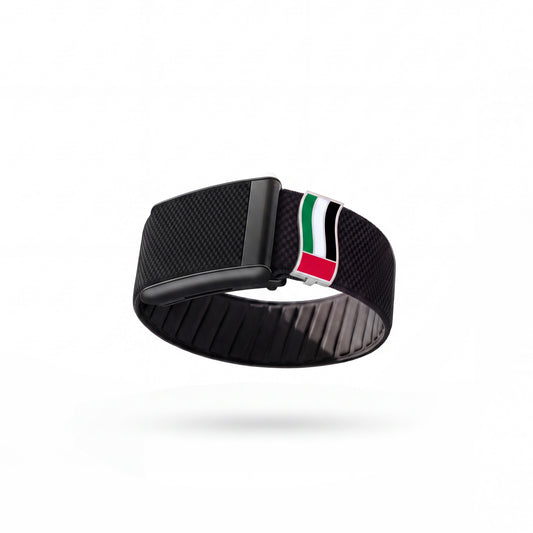 Silver Wearable Strap Accessory UAE Flag Enamel